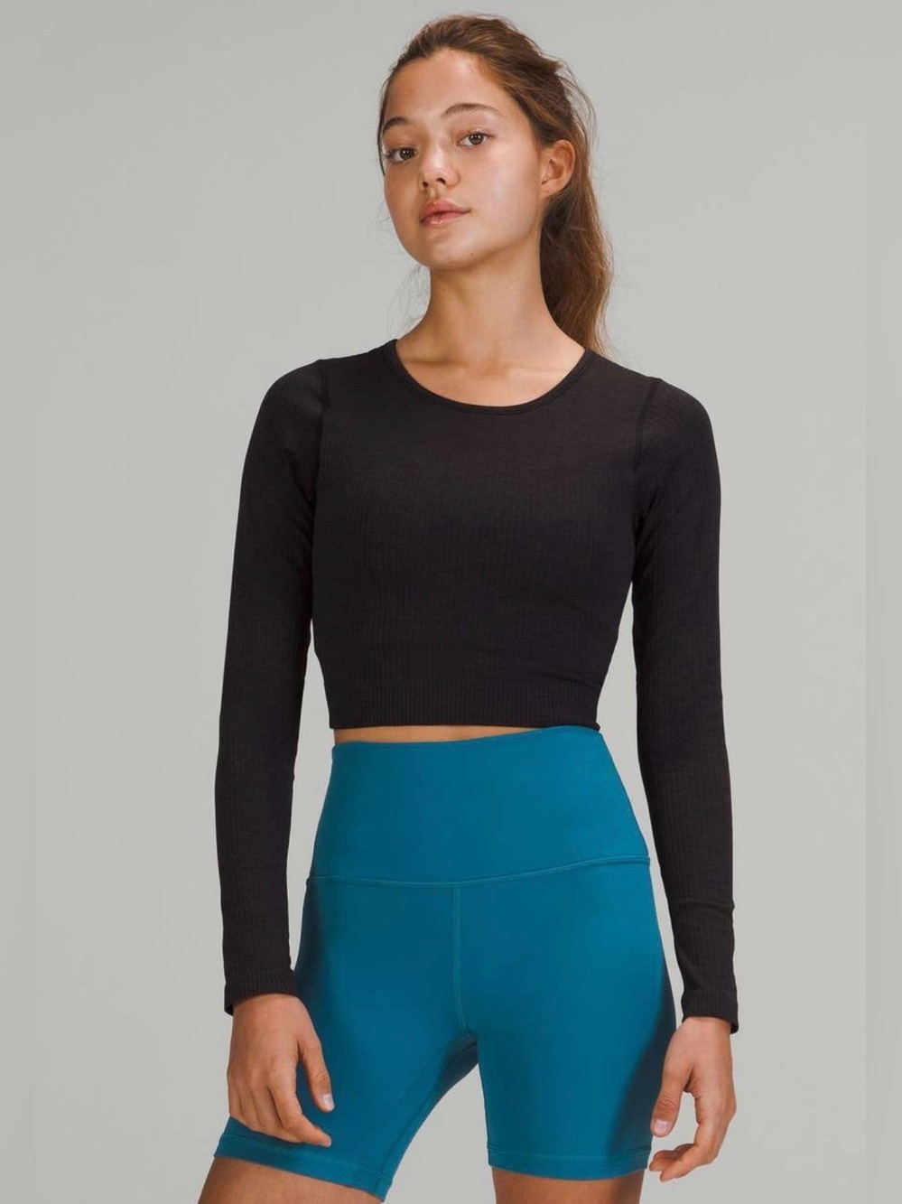 Lululemon Ebb to Street Long Sleeve Cropped Top Size 8